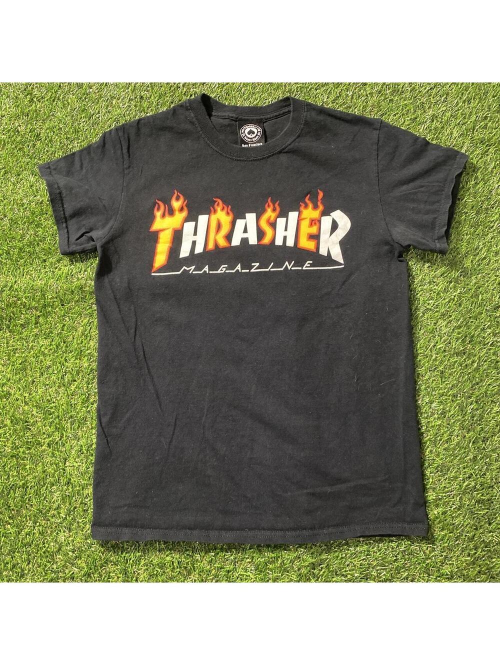 Thrasher Fire black cotton t-shirt